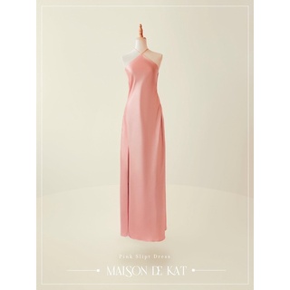 Váy lụa cổ yếm cột dây hở lưng form maxi - free size - váy lụa thiết kế cao cấp