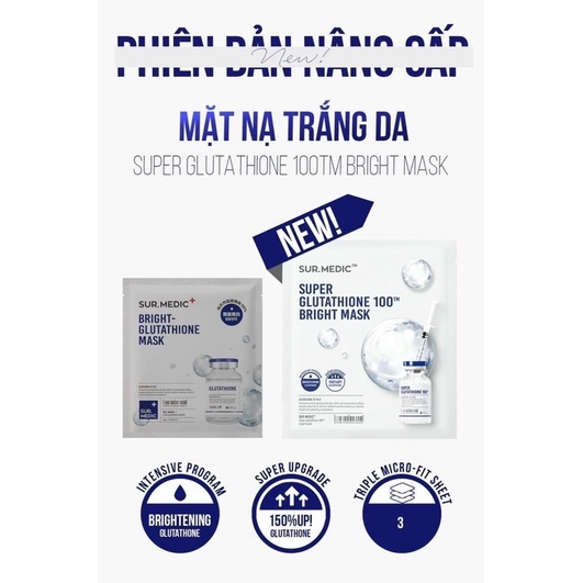 Mặt Nạ Làm Trắng Chuyên Sâu Sur.Medic mẫu mới (hộp 10 mask)