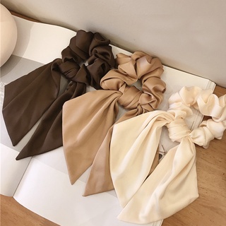 Dây buộc tóc ruy băng satin thắt nơ phong cách Hàn Quốc dễ thương thời trang cho nữ