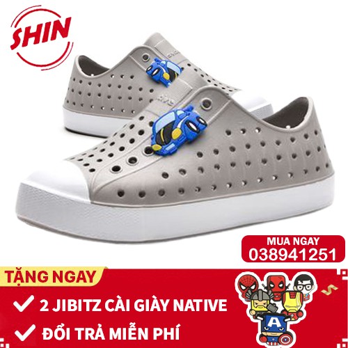 giày native💖FREESHIP💖giày native họa tiết UMIX xám SHINNATIVE219 tặng thêm 2 jibitz native