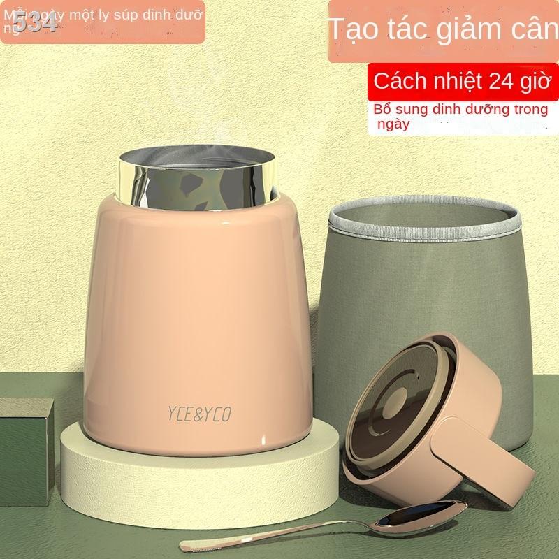 【giá cực rẻ】Hầm ủ, nấu cháo, hộp cơm giữ nhiệt inox 304, nồi nhiệt, xô đựng canh 24h, nhân văn phòng,