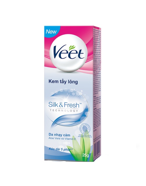 Kem tẩy lông cho da nhạy cảm Veet Silk Fresh 25g