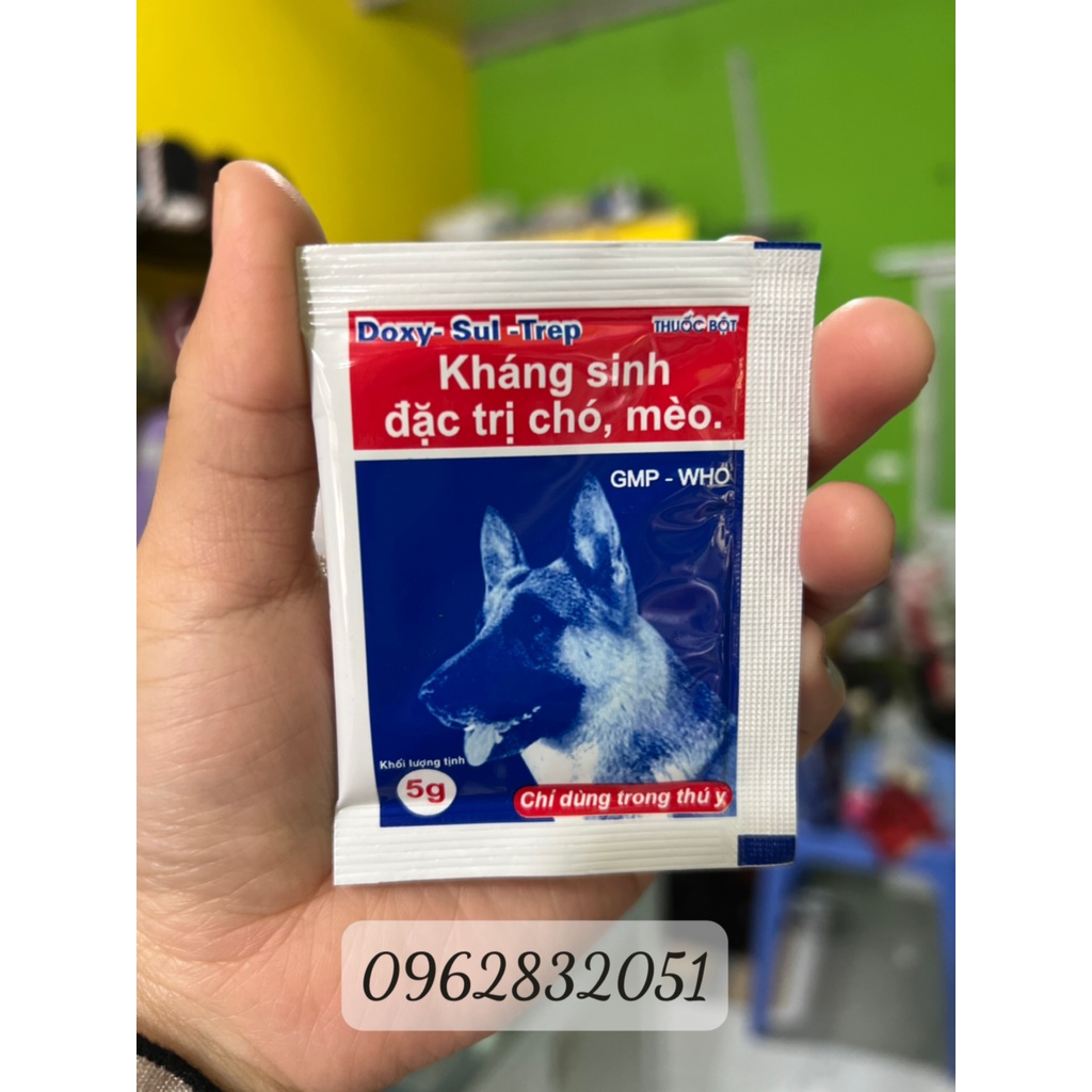 Kháng sinh tổng hợp Doxy Sul Trep gói 5g dành cho chó mèo - PET&amp;JOI