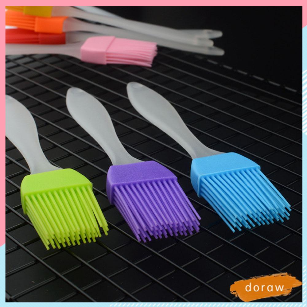 Set 4 cọ phết dầu bằng silicon không dính màu sắc ngẫu nhiên