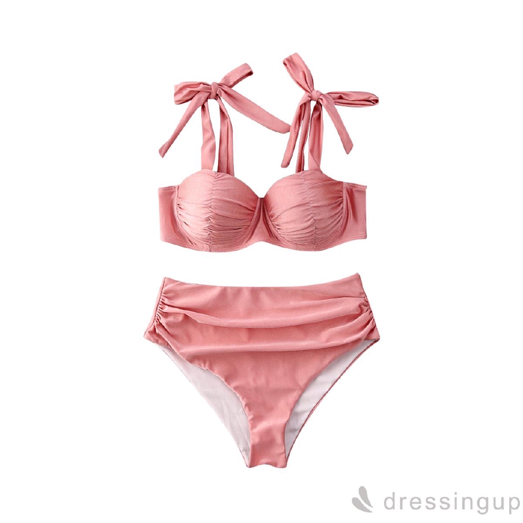 Đồ bơi 2 mảnh nâng ngực màu trơn gợi cảm cho nữ