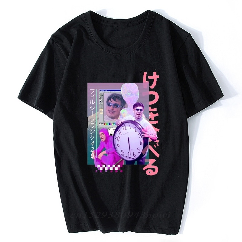 Eightin Vaporwave Filthy Frank 420 Áo Cotton Plus Kích Thước Cổ Tròn In Tee Nam Ngộ nghĩnh Thẩm Mỹ N