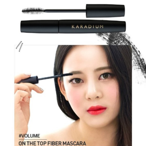 Mascara Siêu Dày Và Cong Karadium On The Top Fiber Mascara (Đen) #Volume Dày mi