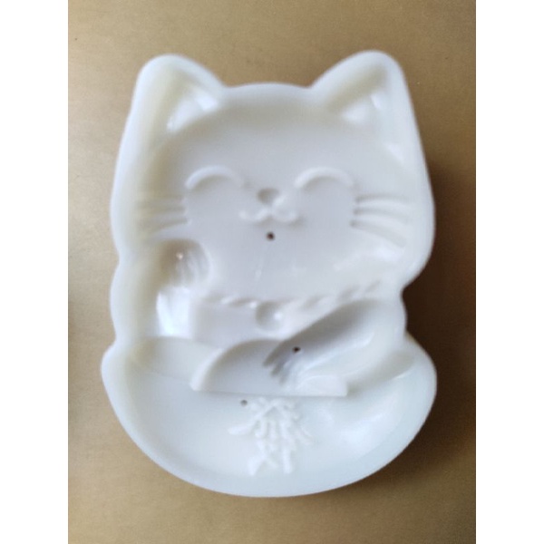 Bộ khuôn trung thu lò xo MÈO CHIÊU TÀI 50g 2 mặt 1 nhấn