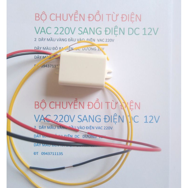 MẠCH CHUYỂN ĐỔI TỪ NGUỒN ĐIỆN VAC 220V SANG ĐIỆN DC 12V CAO CẤP