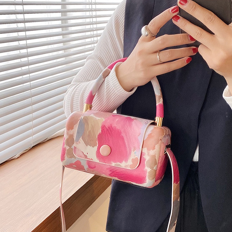 Túi đeo chéo IELGY cỡ nhỏ màu sắc tương phản chất lượng cao thời trang cho nữ