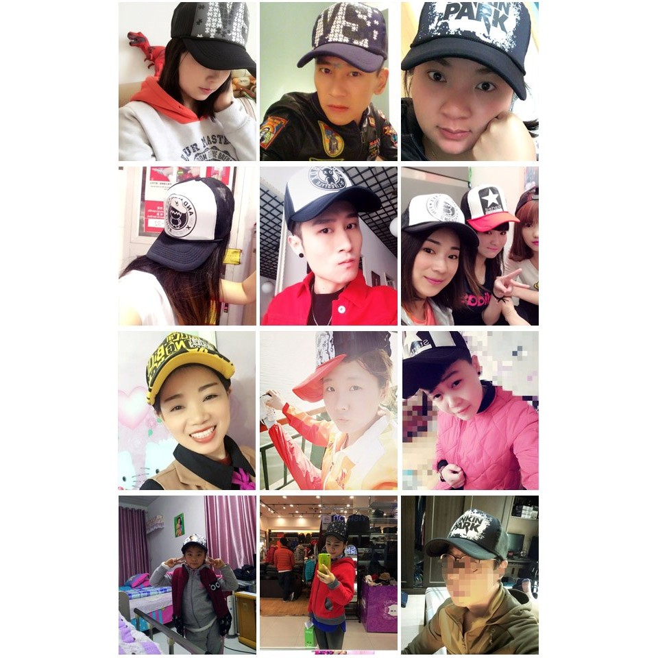 Mũ lưỡi trai phốI lướI mỏng thoáng khí chống nắng thời trang mùa hè dành cho nam và nữ