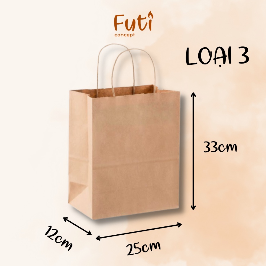 Túi Giấy Xi Măng Giấy Dày - Túi Giấy Kraft đựng có quai