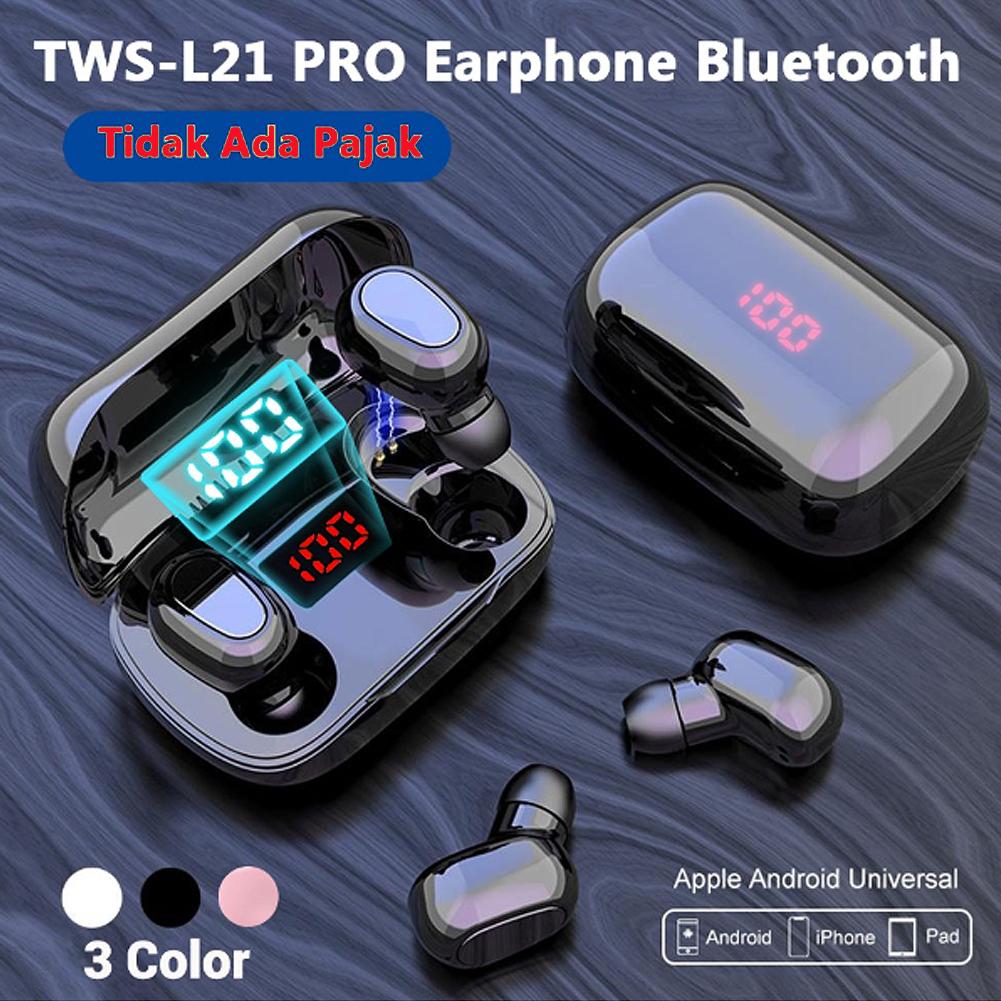 Tai nghe Bluetooth L21 Pro Tai nghe không dây Tai nghe 5.0 TWS Màn hình LED Tai nghe kép Tai nghe âm trầm