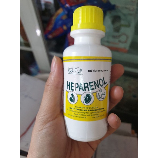 0HEPARENOL (PHÁP) BỔ GAN MẬT, HỖ TRỢ TIÊU HÓA CHO CHÓ MÈO