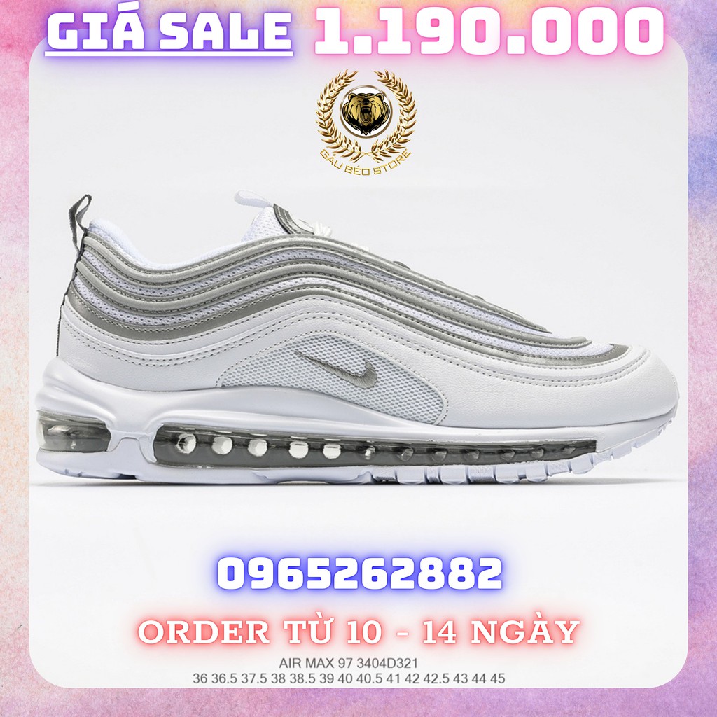 Order 1-3 Tuần + Freeship Giày Outlet Store Sneaker _NIKE Air Max 97 3M MSP: 3404D321 gaubeostore.shop