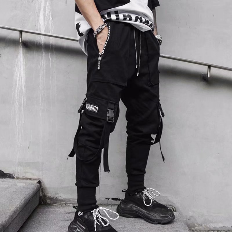 [dòng chảy nhiệt trong cổ phiếu] quay bàn chân Hàn kiểu Mùa thu và mùa đông lớn hãng Hip Hop Pants mặc quần áo mặc khắp đàn ông nhãn hiệu cởi quần dài đàn ông thời trang nam thời trang