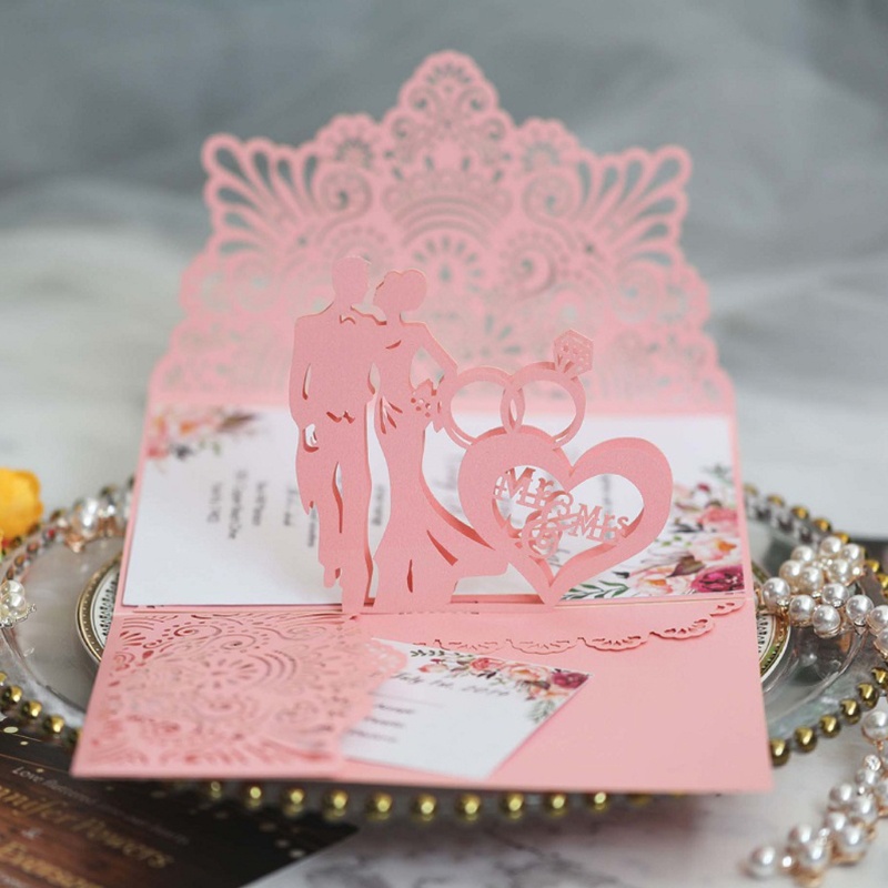 Khuôn Cắt Giấy Kim Loại Hình Cô Dâu Chú Rể