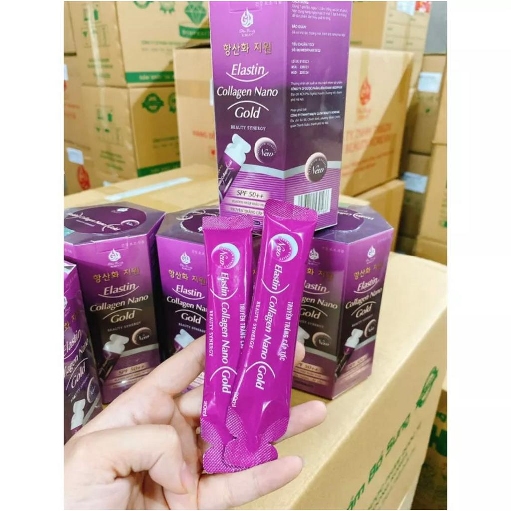 Nước uống Elastin Collagen Nano Gold BeautySynergy-Truyến trắng cấp tốc,Trẻ hóa làn da,xóa nám,mờ tàn nhang