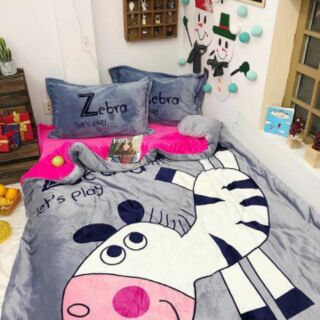 Set chăn ga gối nỉ nhung
