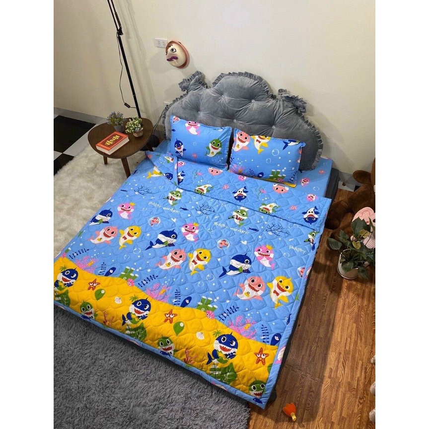 Bộ Chăn Ga Trần Bông 5 Món Với Nhiều Mã Đa Dạng Phù Hợp cho mọi Gia Đình, Chất Liệu Cotton Poly Mềm Mịn Mát