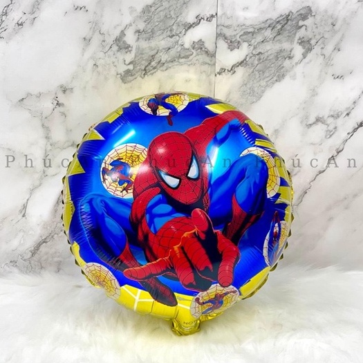 Bóng kiếng khiên tròn 45cm siêu anh hùng trang trí sinh nhật