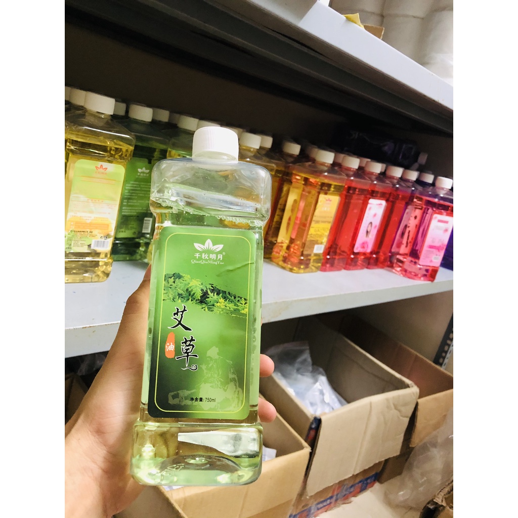 Dầu massage body gừng, hoa hồng, sả chanh, lavender, ngải, chai 750ml