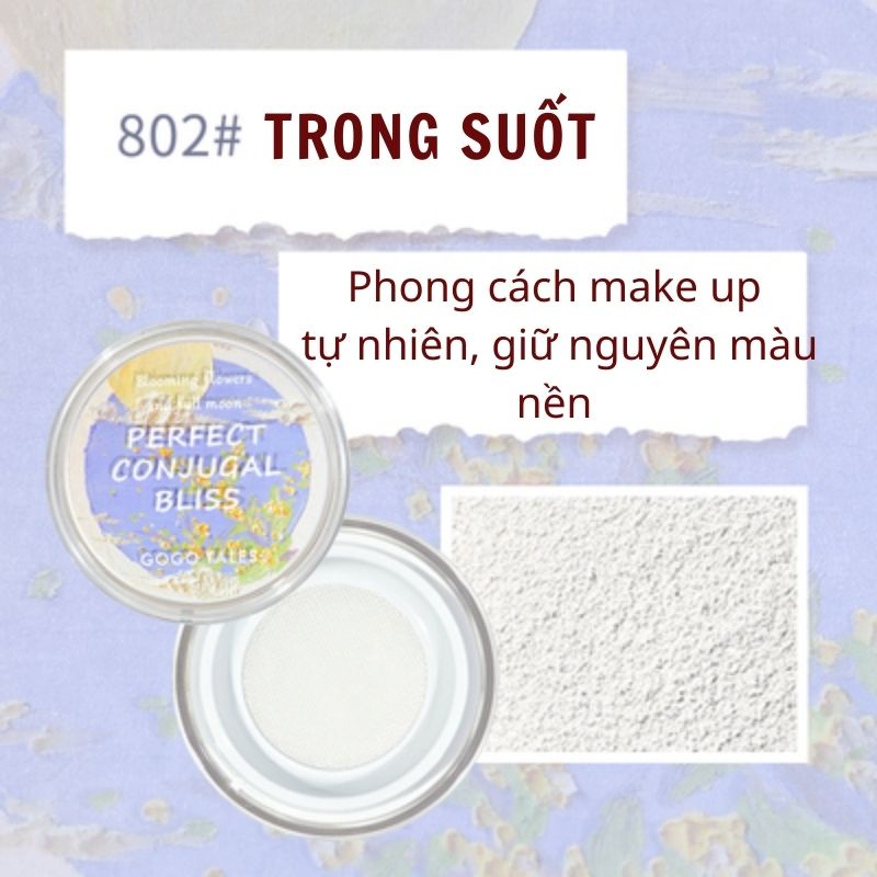 Phấn Phủ Bột Kiềm Dầu GOGO TALES Flower Joy Tender GT328 - GOGOTALES