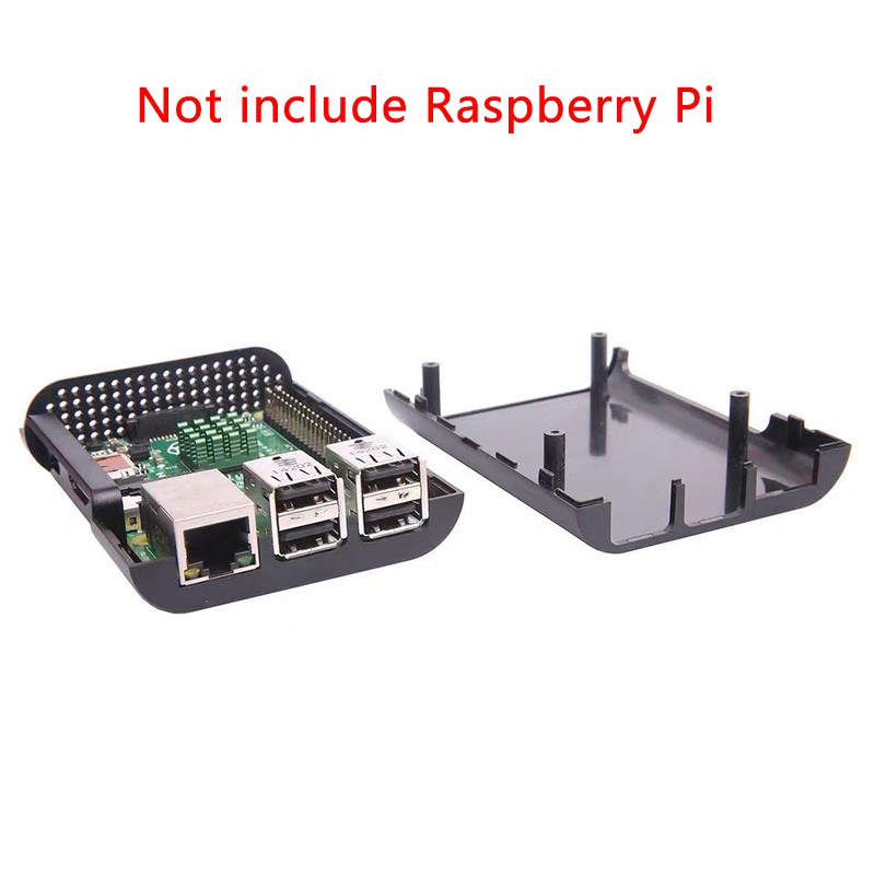 Hộp nhựa bằng nhựa ABS màu đen đựng Raspberry Pi 3 3b 3b +