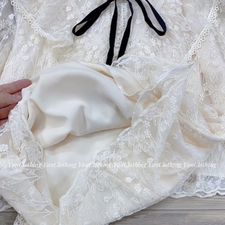 Áo kiểu ren cổ tàu thắt nơ