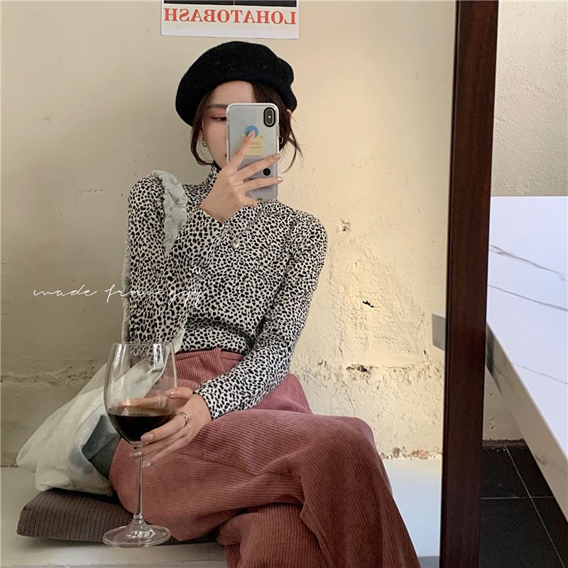 Áo Thun Nữ Dài Tay Cổ Cao Thời Trang