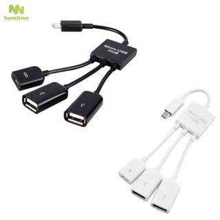 Dây cáp tiếp hợp kiểu đầu chia ba cổng USB 2.0 tiện dụng