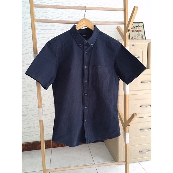 Sơmi nam ngắn tay xanh than size L