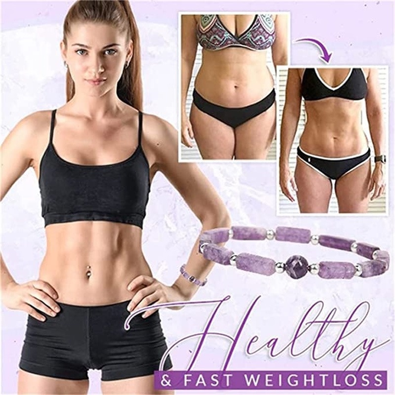 1 Vòng Tay Chuỗi Hạt Đá Thạch Anh Tím Thời Trang Cho Nữ