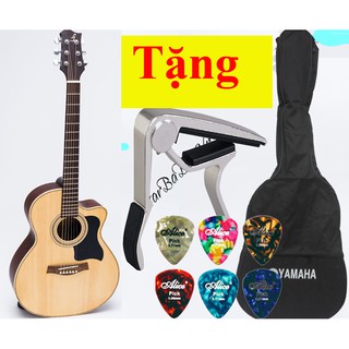 Guitar acoustic full gỗ thịt, khóa đúc bảo hành 12 tháng J130 BA ĐỜN