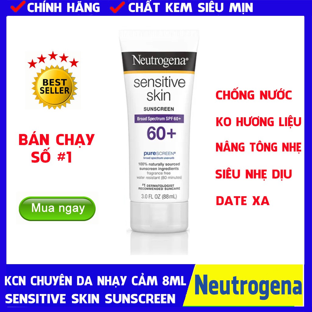 Kem Chống Nắng Neutrogena Sensitive Skin Sunscreen SPF60 88ml
