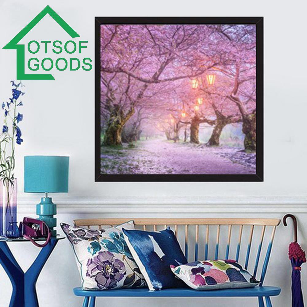 Bộ tranh đính đá 5D tự hoàn thành họa tiết tranh vẽ phong cảnh trang trí nhà tiện dụng | BigBuy360 - bigbuy360.vn