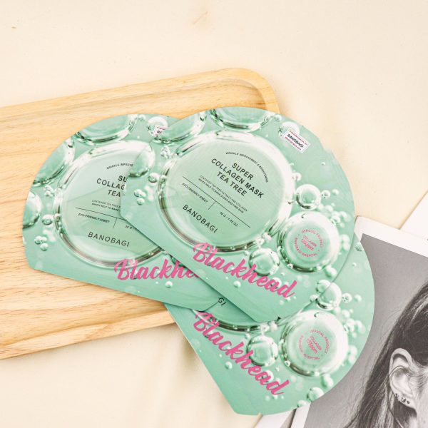 Hộp 10 Mặt Nạ Dưỡng Âm, Ngừa Mụn Banobagi Super Collagen Tea Tree Blackhead Mask 10x30ml