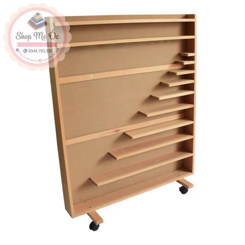 Giáo cụ Montessori bản quốc tế - Khung tủ toán (Hàng có sẵn)