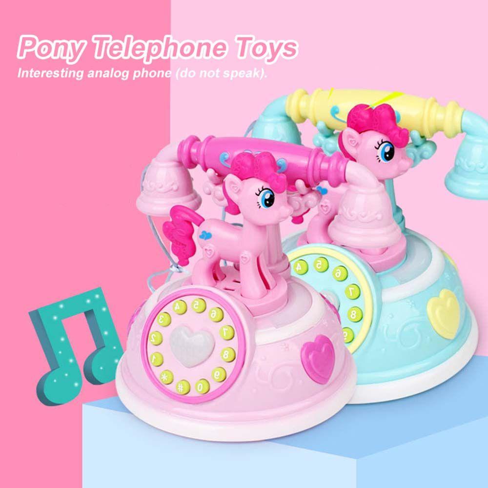 Điện Thoại Đồ Chơi Hình Ngựa Pony Có Nhạc Và Đèn Vui Nhộn Cho Bé