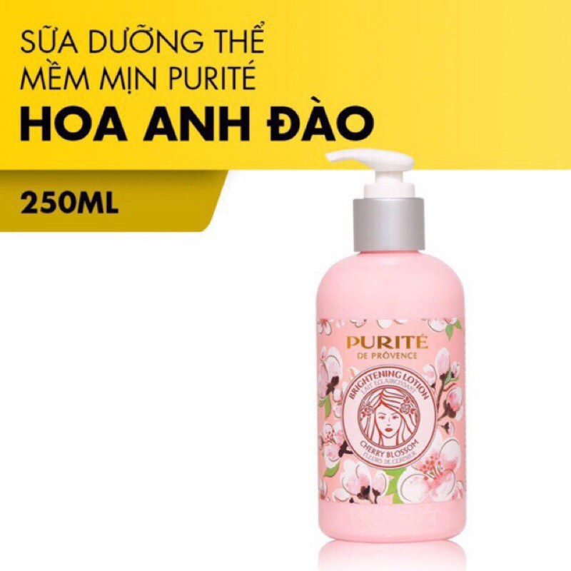 sữa dưỡng thể PURITE tinh chất hoa anh đào