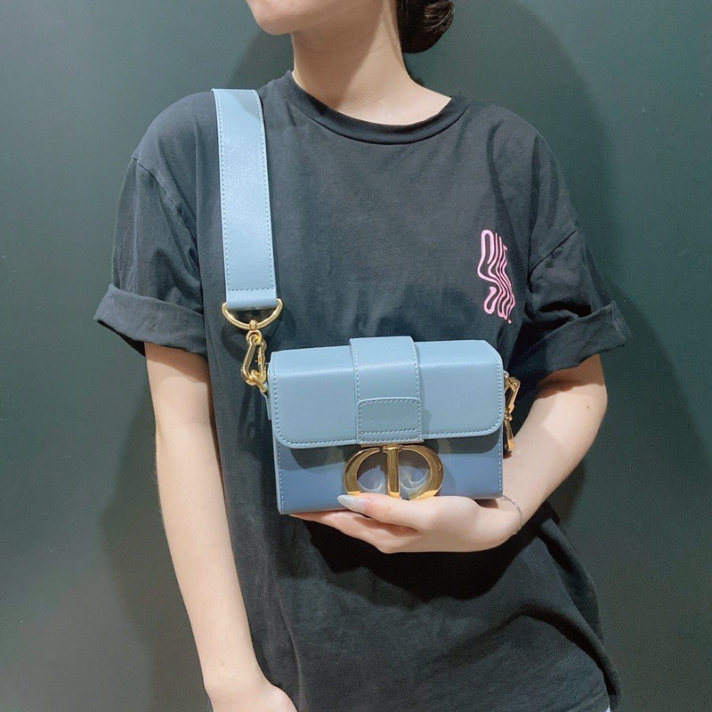 Túi xách dior phối màu chất da thật