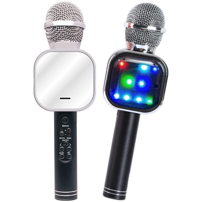 [Mã ELHACE giảm 4% đơn 300K] Micro Karaoke Bluetooth Không Dây Q009 Âm Thanh 3D Có Đèn LED - Hỗ trợ ghi âm