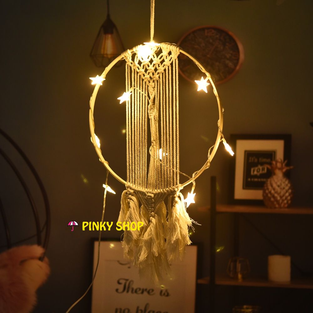 Vòng tre, vòng gỗ làm dreamcatcher, macrame handmade, treo nôi cho bé, khung trang trí hoa thủ công Pinky Shop mã VTG1