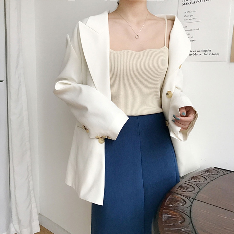 Brroa Áo Croptop Hai Dây Hở Lưng Xinh Xắn Cho Nữ