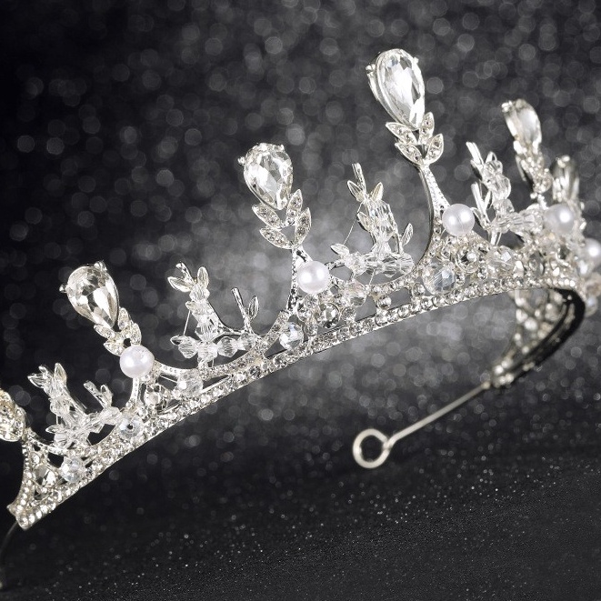 Vương miện đính đá cao cấp, phụ kiện cưới cho cô dâu