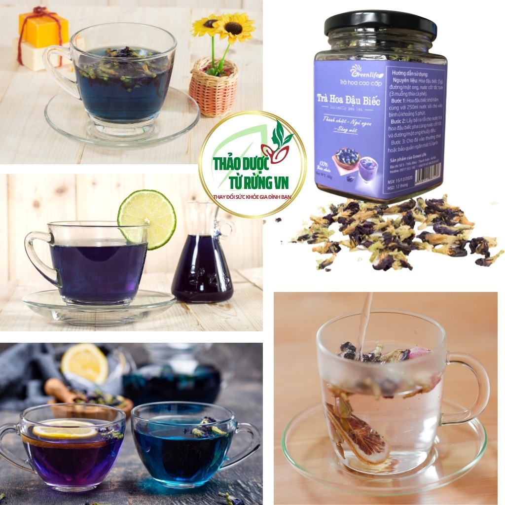 Trà Hoa Đậu Biếc Sấy Lạnh GREELIFE Hàng Xuất Khẩu Nguyên Vẹn Màu Sắc, Mùi Vị Thảo Dược Từ Rừng VN | BigBuy360 - bigbuy360.vn