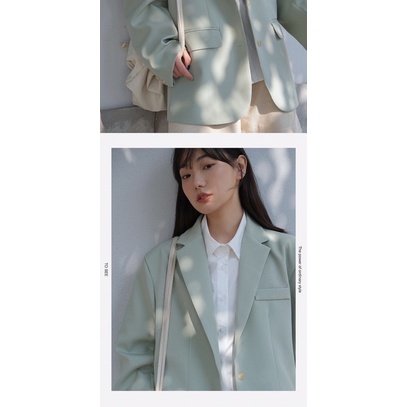 ÁO BLAZER CHO NỮ MÀU XANH PASTEL SANG TRỌNG THANH LỊCH