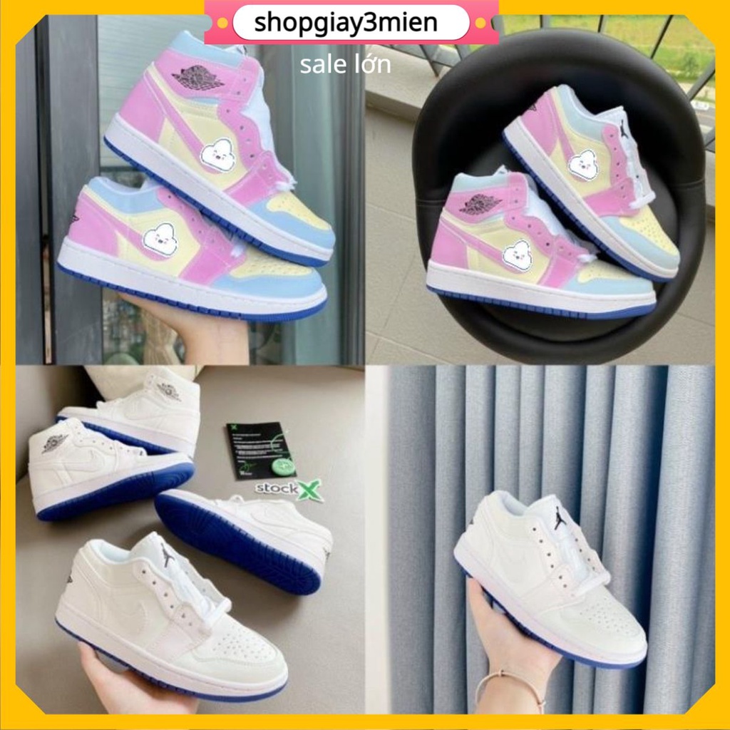 💕giày 3 miền💕Giày thể thao Jordan đổi màu cổ cao cổ thấp, Giày sneaker JD đổi màu UV cực chất nam nữ chuẩn đep kèm boxbi