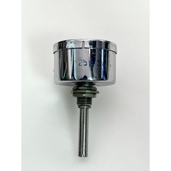 Biến trở 25 Omh-5w- đường kính ngoài 37mm-sâu 25mm- đường kính trục 6mm-chiều dài trục 43mm.hàng nos USA