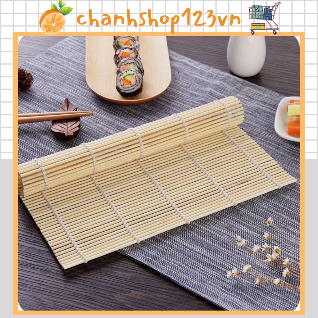 Mành tre cuốn sushi kimbap, cuộn cơm rong biển bằng tre bảo đảm vệ sinh - 10182